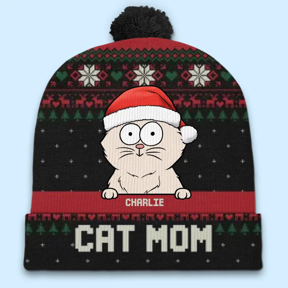 Pets Are The True Stars Of Our Christmas - Dog & Cat Personalized Custom Christmas Beanie Hat - Christmas Gift For Pet Owners, Pet Lovers