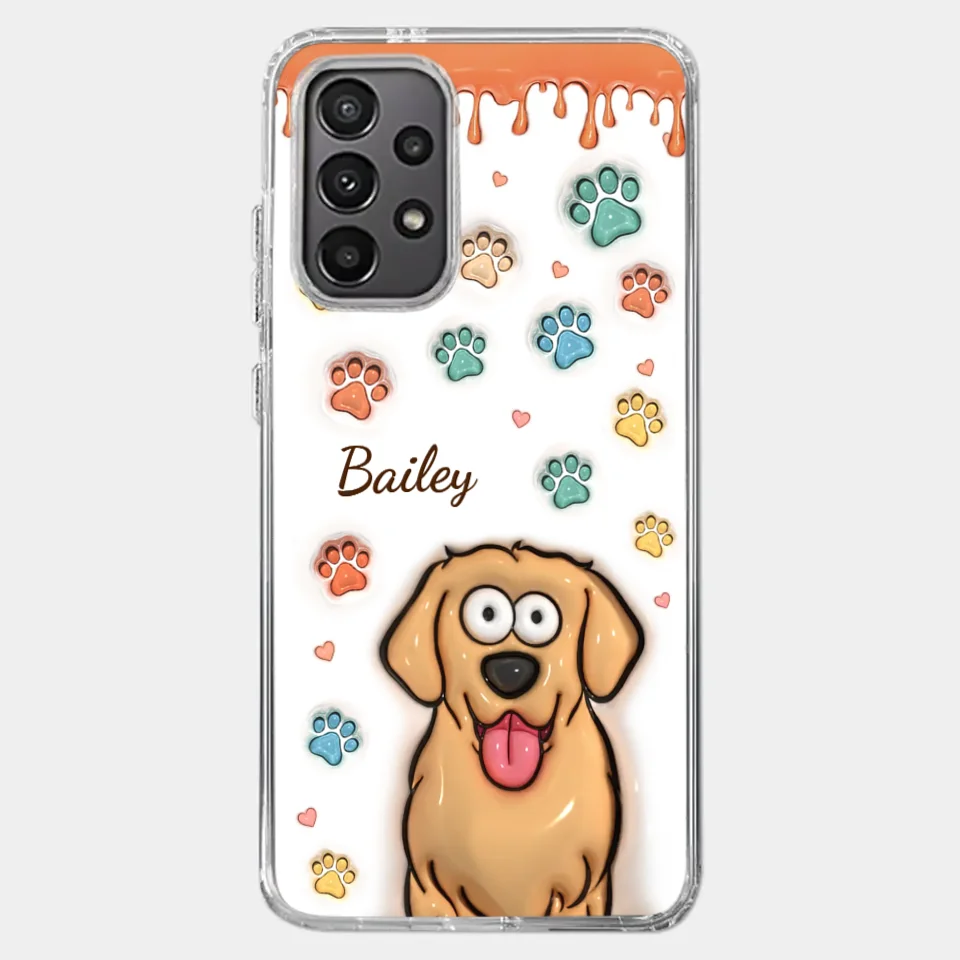 Four Paws, One Heart - Dog & Cat Personalized Custom 3D Inflated Effect Printed Clear Phone Case - Gift For Pet Owners, Pet Lovers