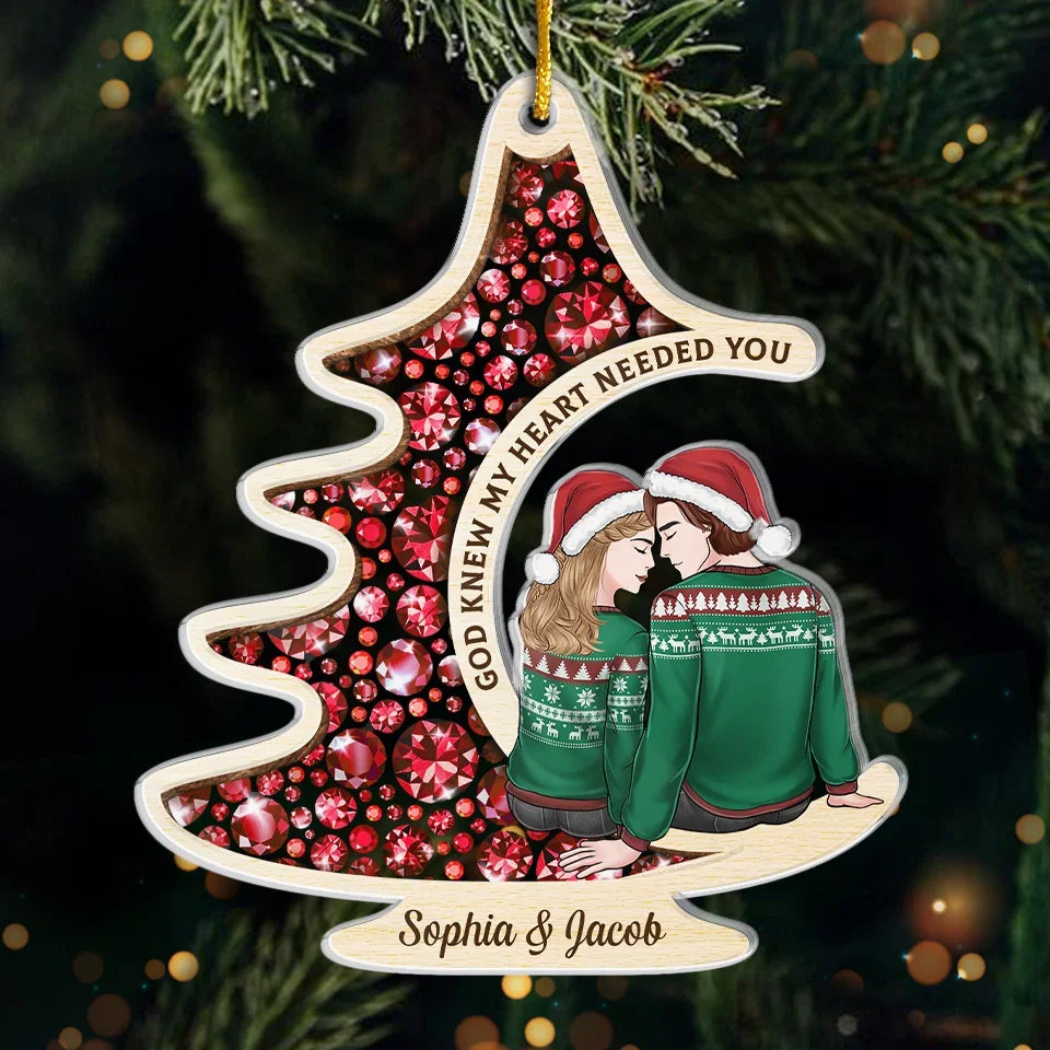 All Of Me Loves All Of You - Couple Personalized Custom Ornament - Acrylic Custom Shaped - Christmas Gift For Husband Wife, Anniversary, First Christmas
