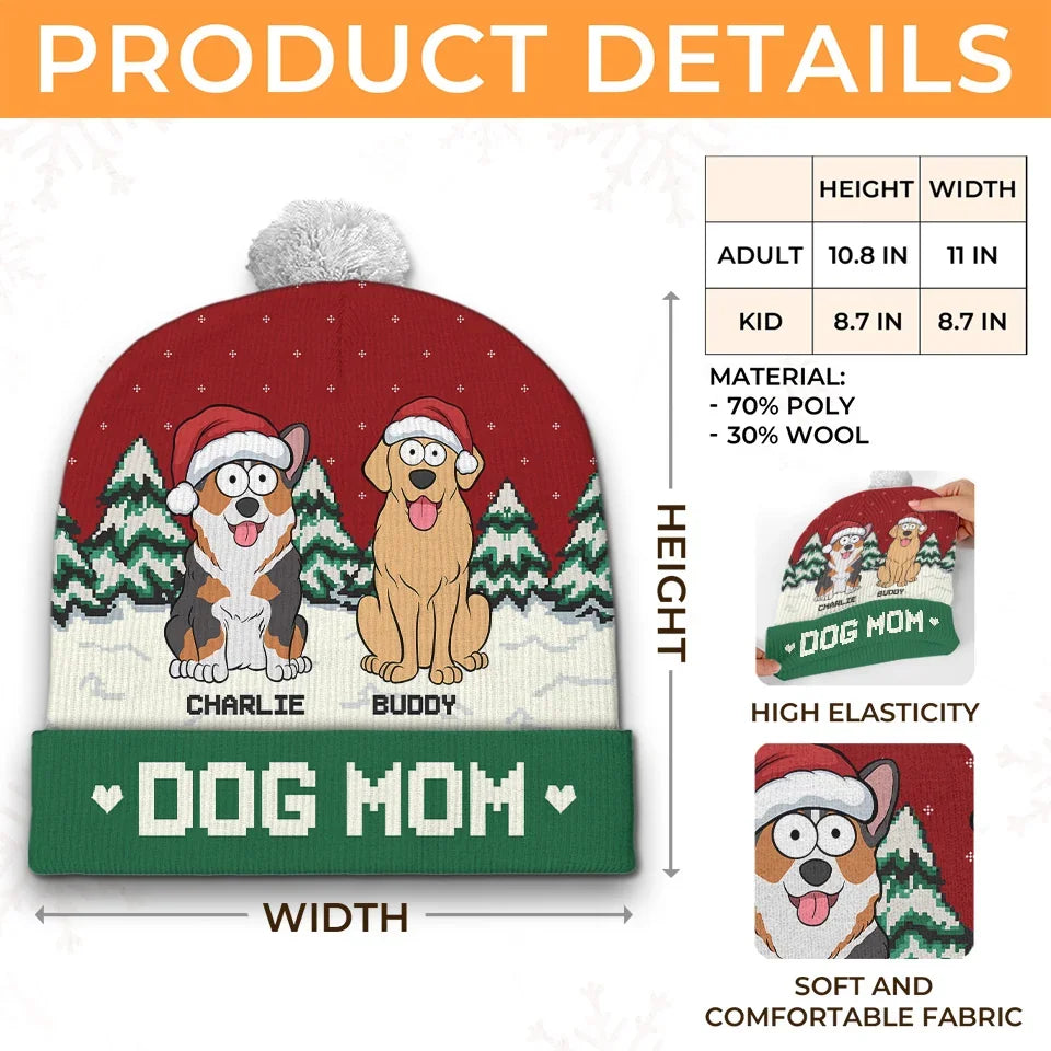 Santa Paws Is Coming To Town - Dog & Cat Personalized Custom Christmas Beanie Hat - Christmas Gift For Pet Owners, Pet Lovers