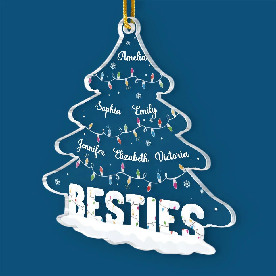 Find Joy In The Little Things This Christmas - Bestie Personalized Custom Ornament - Acrylic Custom Shaped - Christmas Gift For Best Friends, BFF, Sisters