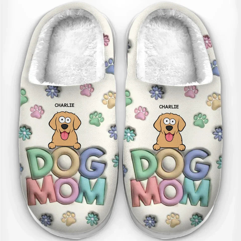 Pets Make Life Pawsome - Dog & Cat Personalized Custom Fluffy Slippers - Christmas Gift For Pet Owners, Pet Lovers