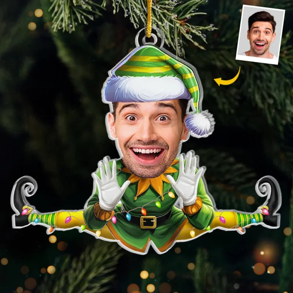 Custom Photo Cheer To Your Tree - Family Personalized Custom Ornament - Acrylic Custom Shaped - Christmas Gift For Family Members