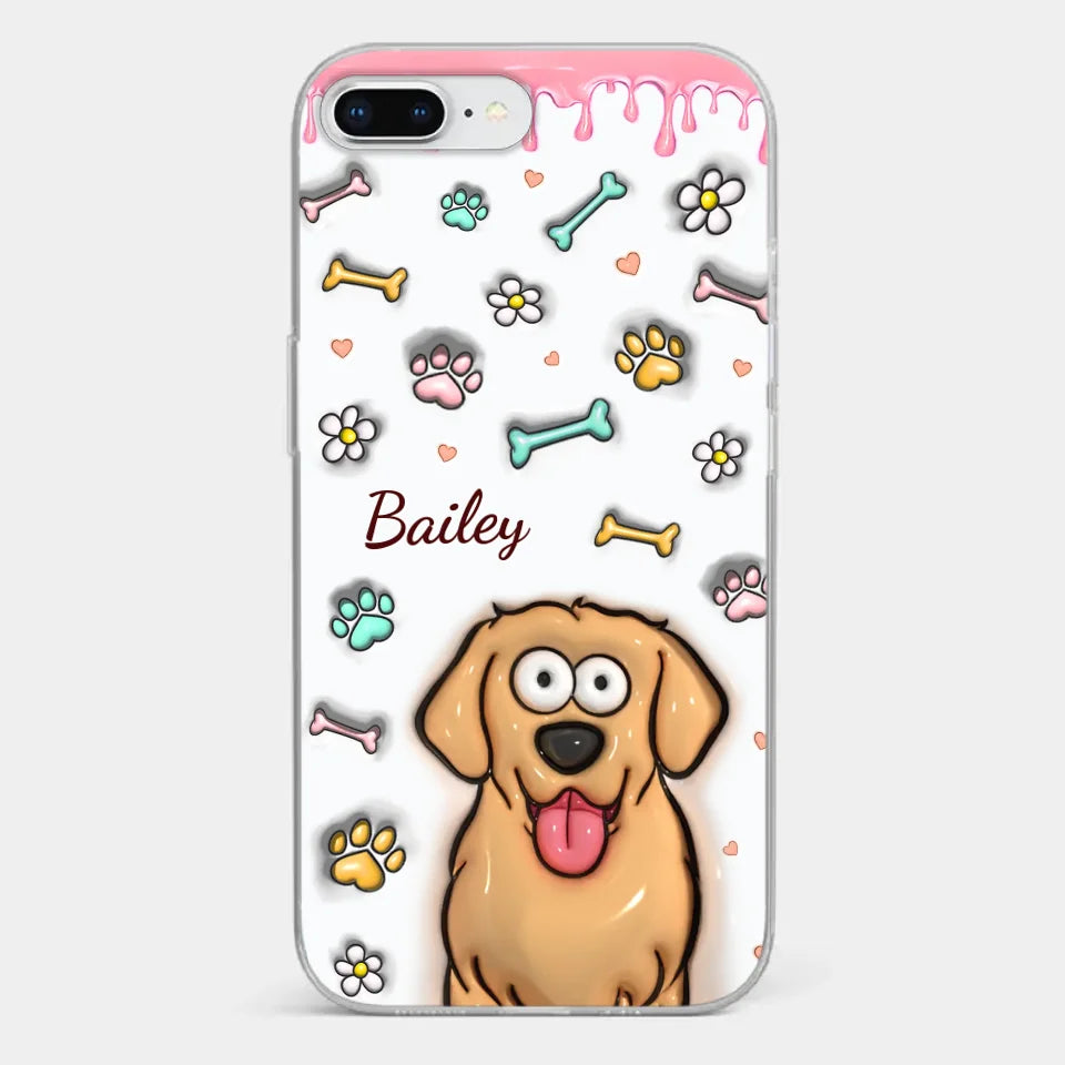 A Pet Mom’s Heart Is A Mosaic Of Paw Prints - Dog & Cat Personalized Custom 3D Inflated Effect Printed Clear Phone Case - Gift For Pet Owners, Pet Lovers