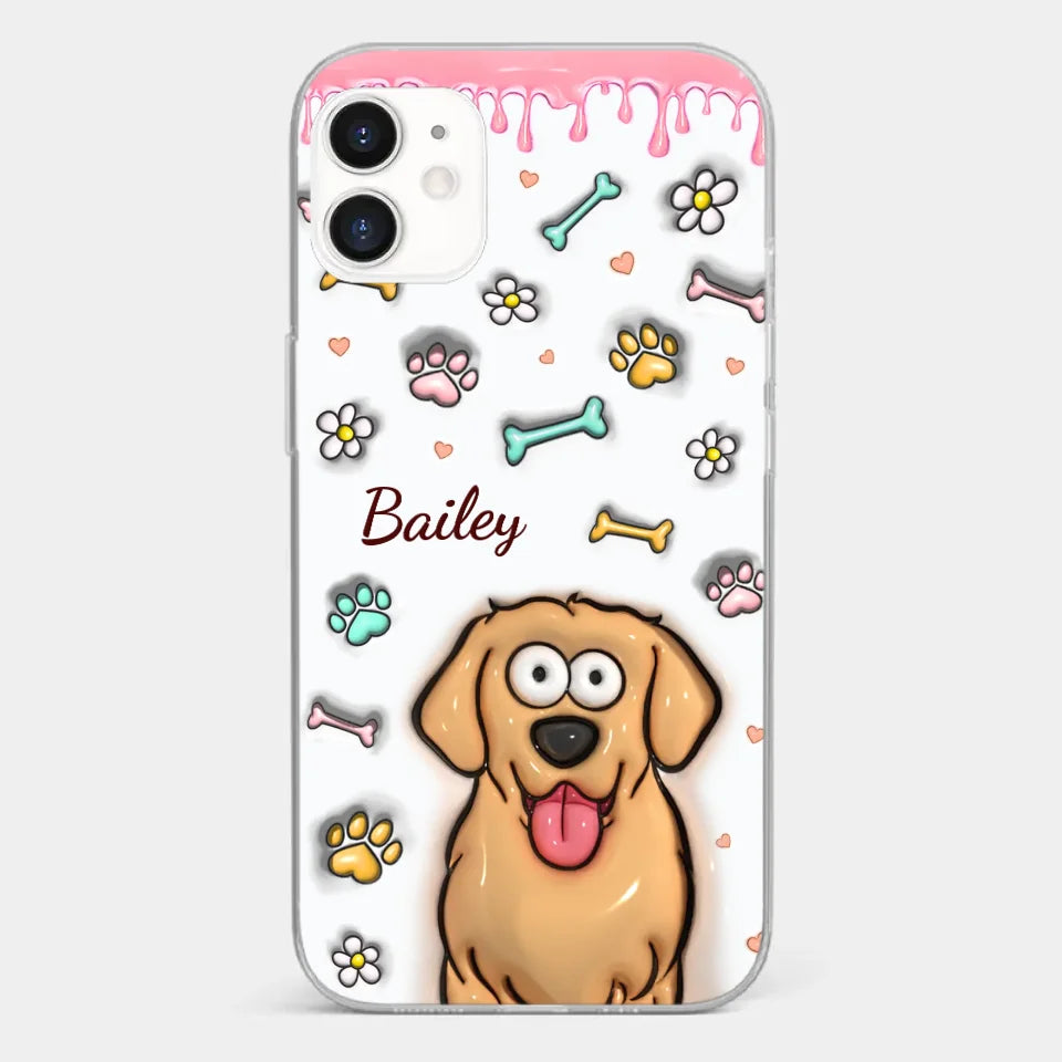 A Pet Mom’s Heart Is A Mosaic Of Paw Prints - Dog & Cat Personalized Custom 3D Inflated Effect Printed Clear Phone Case - Gift For Pet Owners, Pet Lovers