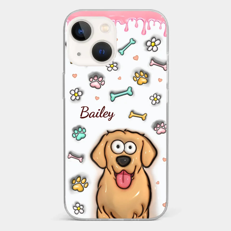 A Pet Mom’s Heart Is A Mosaic Of Paw Prints - Dog & Cat Personalized Custom 3D Inflated Effect Printed Clear Phone Case - Gift For Pet Owners, Pet Lovers
