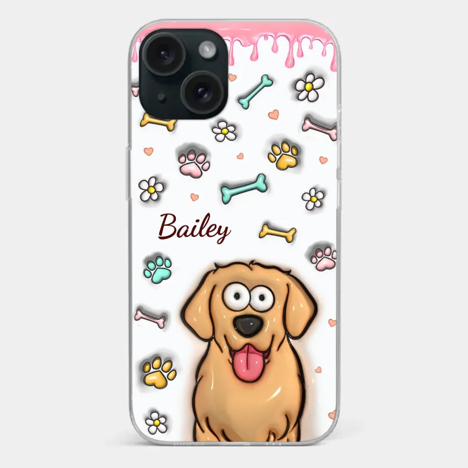 A Pet Mom’s Heart Is A Mosaic Of Paw Prints - Dog & Cat Personalized Custom 3D Inflated Effect Printed Clear Phone Case - Gift For Pet Owners, Pet Lovers
