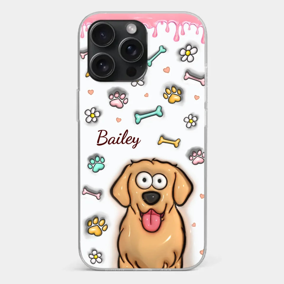 A Pet Mom’s Heart Is A Mosaic Of Paw Prints - Dog & Cat Personalized Custom 3D Inflated Effect Printed Clear Phone Case - Gift For Pet Owners, Pet Lovers