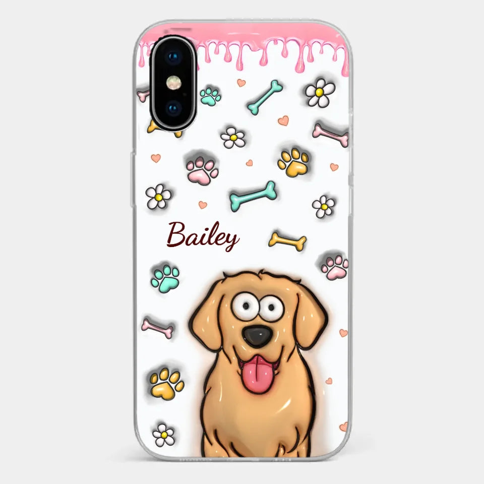 A Pet Mom’s Heart Is A Mosaic Of Paw Prints - Dog & Cat Personalized Custom 3D Inflated Effect Printed Clear Phone Case - Gift For Pet Owners, Pet Lovers