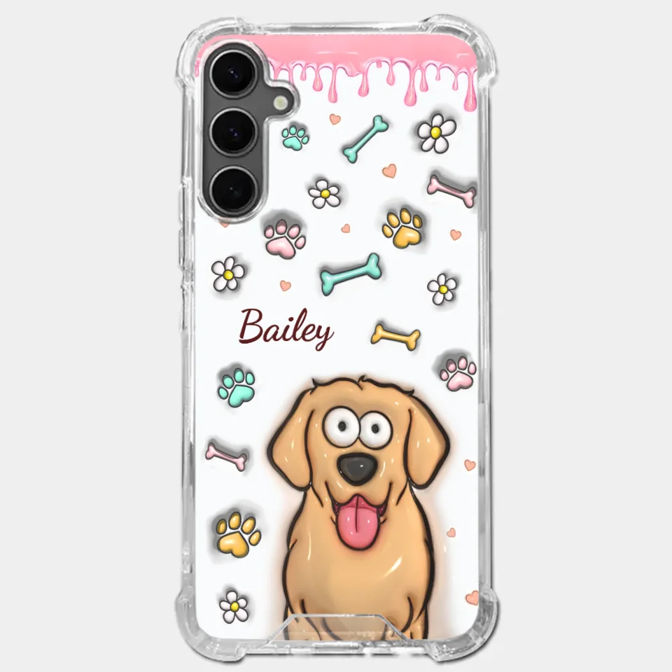 A Pet Mom’s Heart Is A Mosaic Of Paw Prints - Dog & Cat Personalized Custom 3D Inflated Effect Printed Clear Phone Case - Gift For Pet Owners, Pet Lovers
