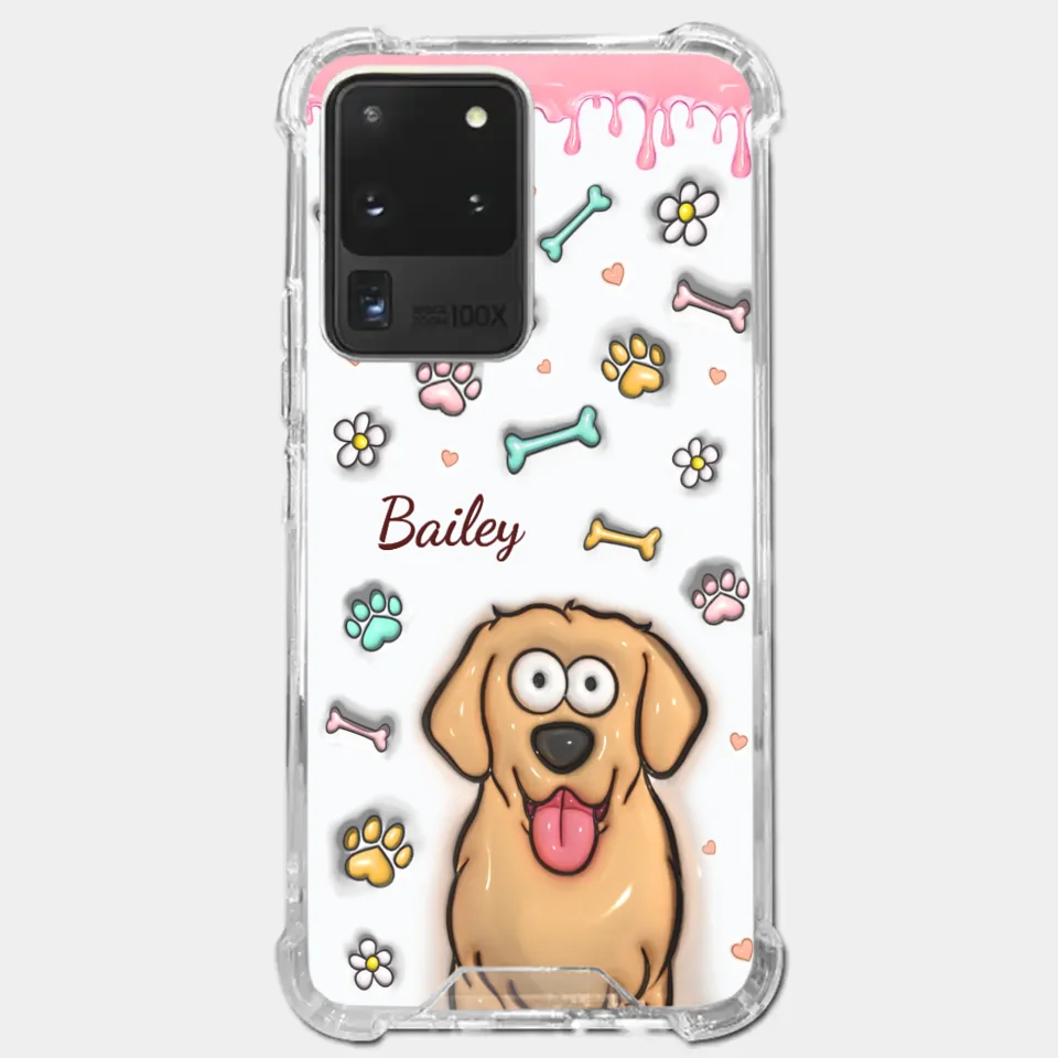 A Pet Mom’s Heart Is A Mosaic Of Paw Prints - Dog & Cat Personalized Custom 3D Inflated Effect Printed Clear Phone Case - Gift For Pet Owners, Pet Lovers