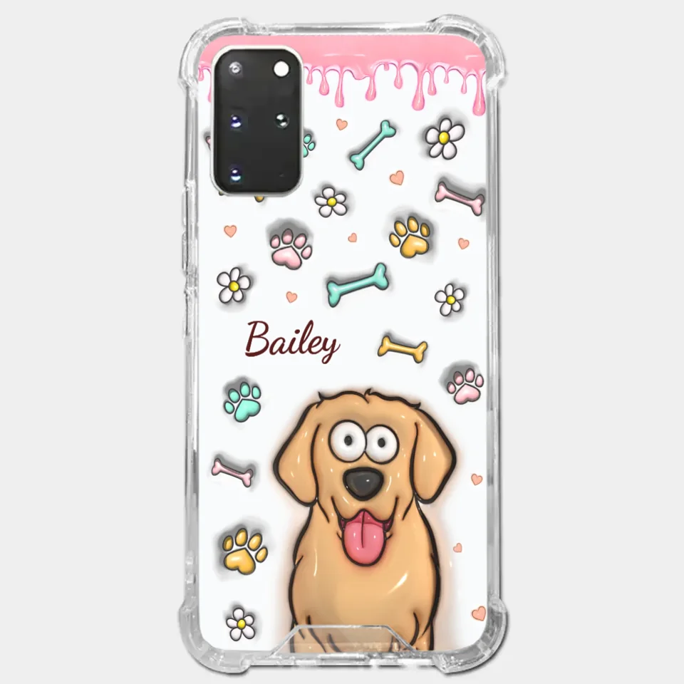 A Pet Mom’s Heart Is A Mosaic Of Paw Prints - Dog & Cat Personalized Custom 3D Inflated Effect Printed Clear Phone Case - Gift For Pet Owners, Pet Lovers