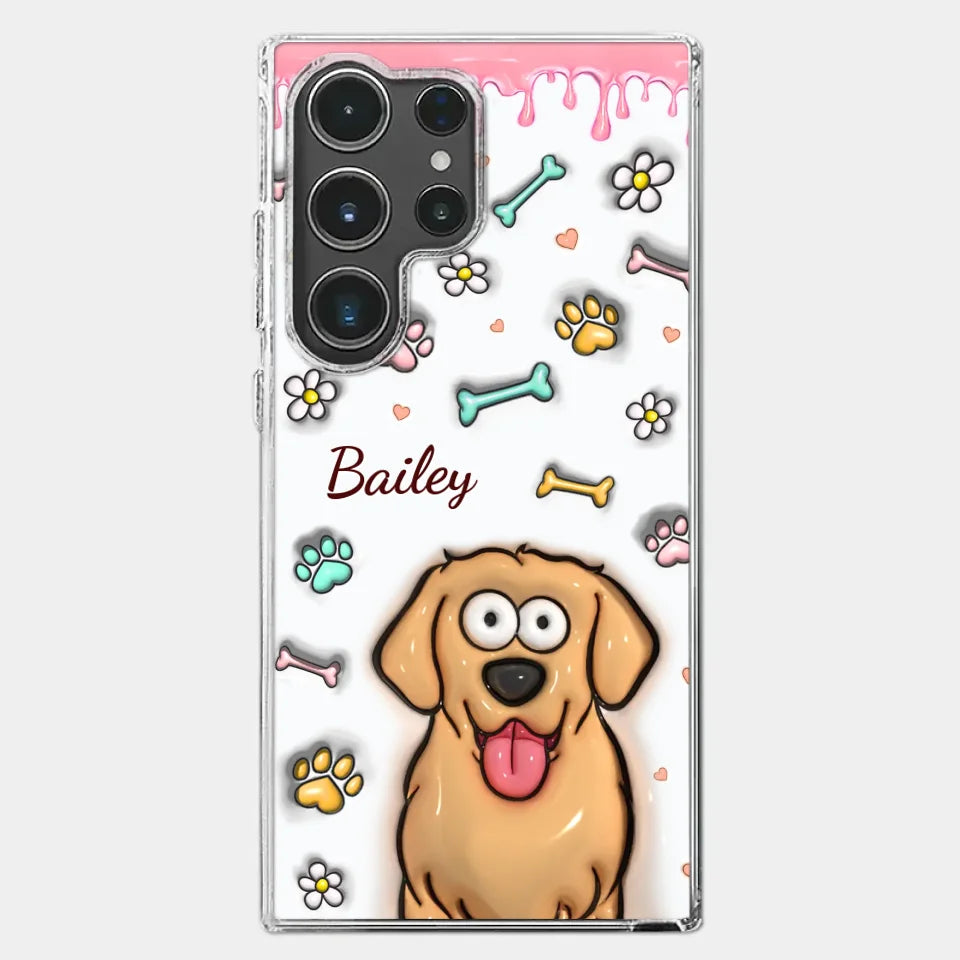 A Pet Mom’s Heart Is A Mosaic Of Paw Prints - Dog & Cat Personalized Custom 3D Inflated Effect Printed Clear Phone Case - Gift For Pet Owners, Pet Lovers