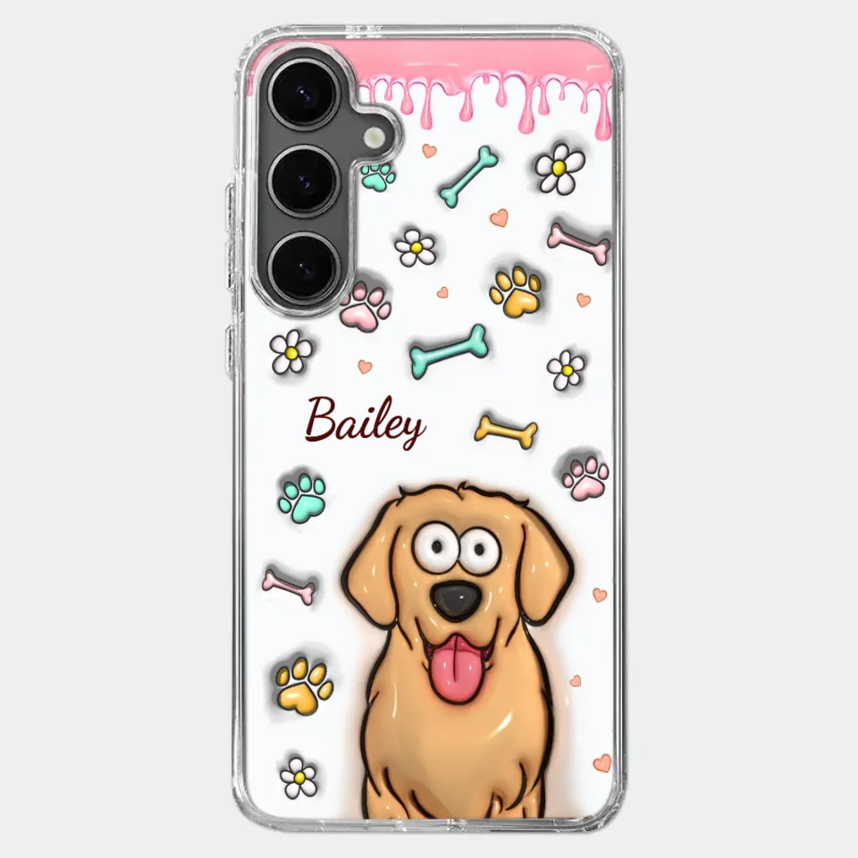 A Pet Mom’s Heart Is A Mosaic Of Paw Prints - Dog & Cat Personalized Custom 3D Inflated Effect Printed Clear Phone Case - Gift For Pet Owners, Pet Lovers
