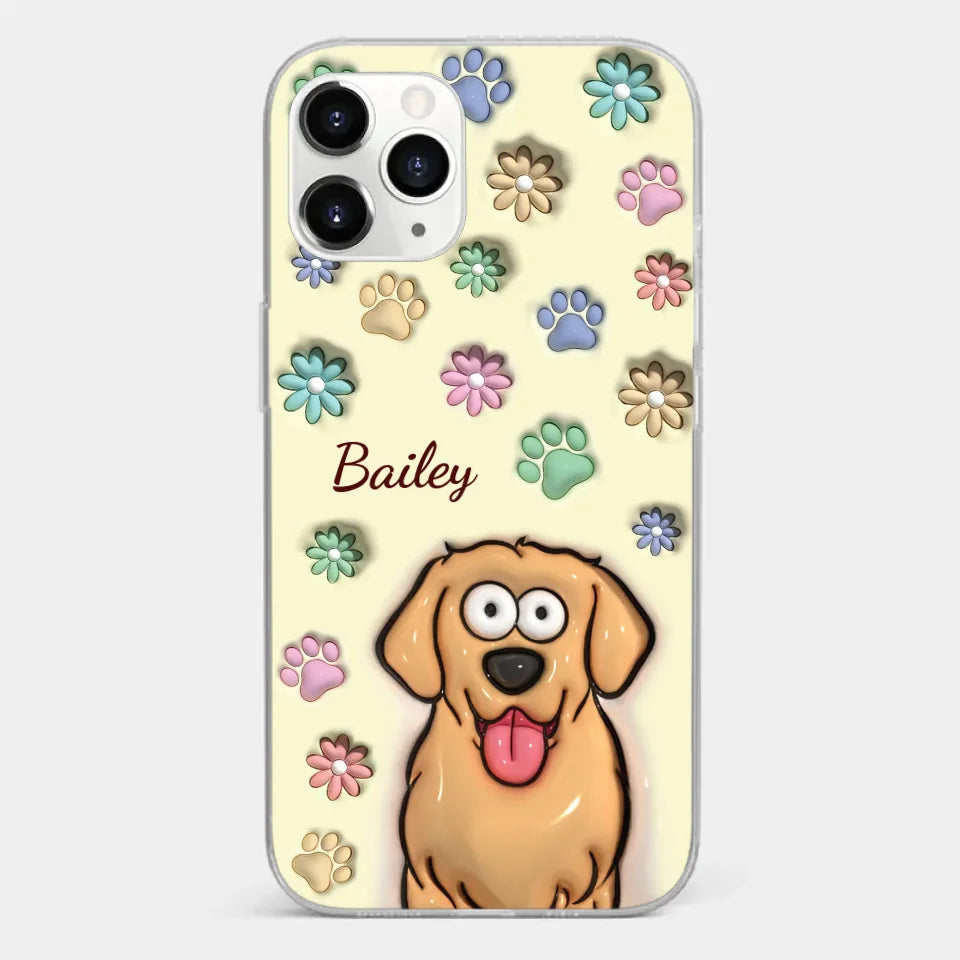My Pet’s Happiness Is My Daily Mission - Dog & Cat Personalized Custom 3D Inflated Effect Printed Clear Phone Case - Gift For Pet Owners, Pet Lovers