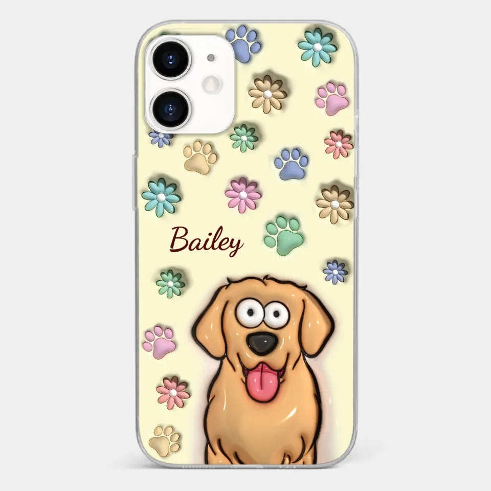 My Pet’s Happiness Is My Daily Mission - Dog & Cat Personalized Custom 3D Inflated Effect Printed Clear Phone Case - Gift For Pet Owners, Pet Lovers