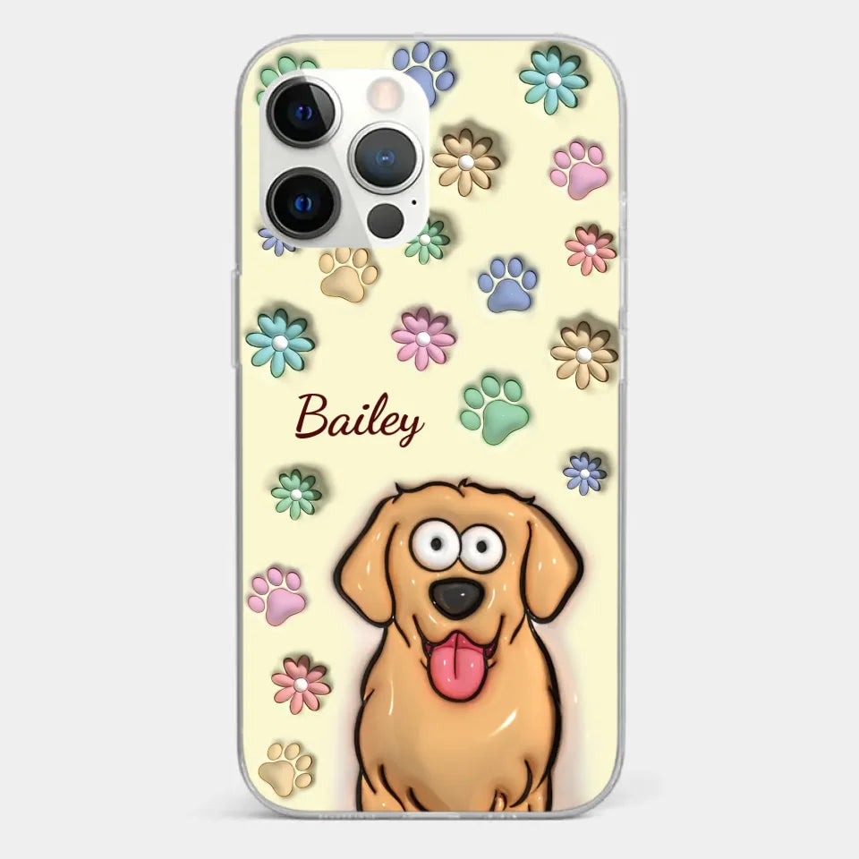 My Pet’s Happiness Is My Daily Mission - Dog & Cat Personalized Custom 3D Inflated Effect Printed Clear Phone Case - Gift For Pet Owners, Pet Lovers
