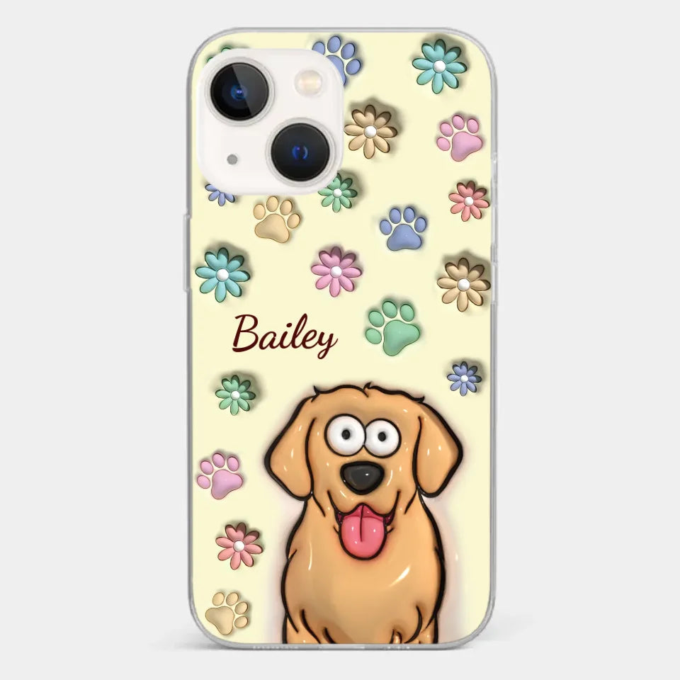 My Pet’s Happiness Is My Daily Mission - Dog & Cat Personalized Custom 3D Inflated Effect Printed Clear Phone Case - Gift For Pet Owners, Pet Lovers