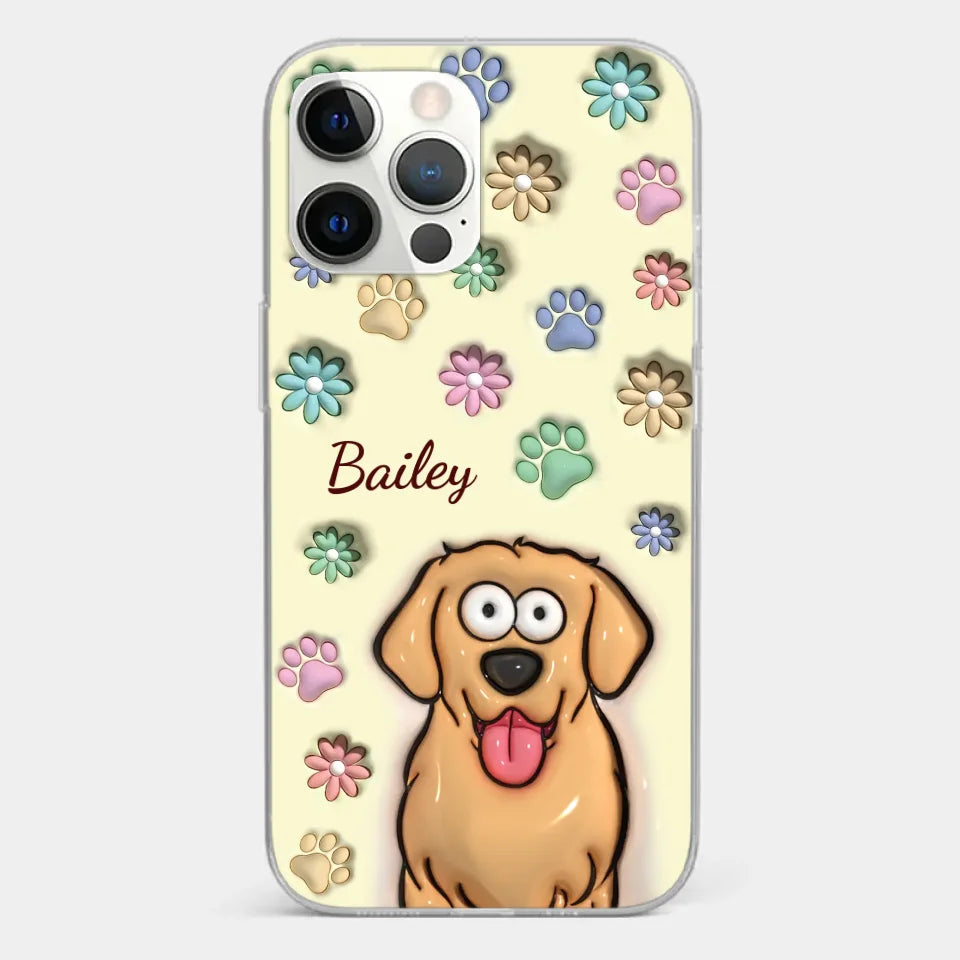 My Pet’s Happiness Is My Daily Mission - Dog & Cat Personalized Custom 3D Inflated Effect Printed Clear Phone Case - Gift For Pet Owners, Pet Lovers