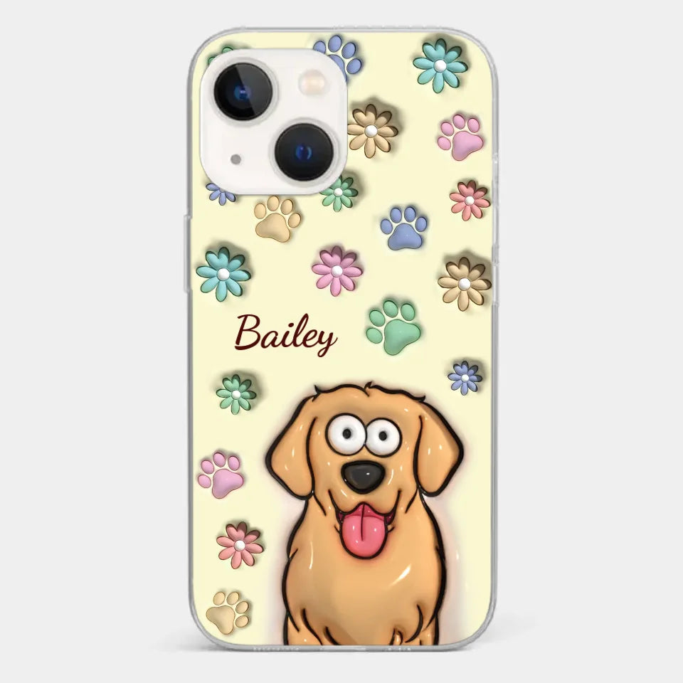 My Pet’s Happiness Is My Daily Mission - Dog & Cat Personalized Custom 3D Inflated Effect Printed Clear Phone Case - Gift For Pet Owners, Pet Lovers