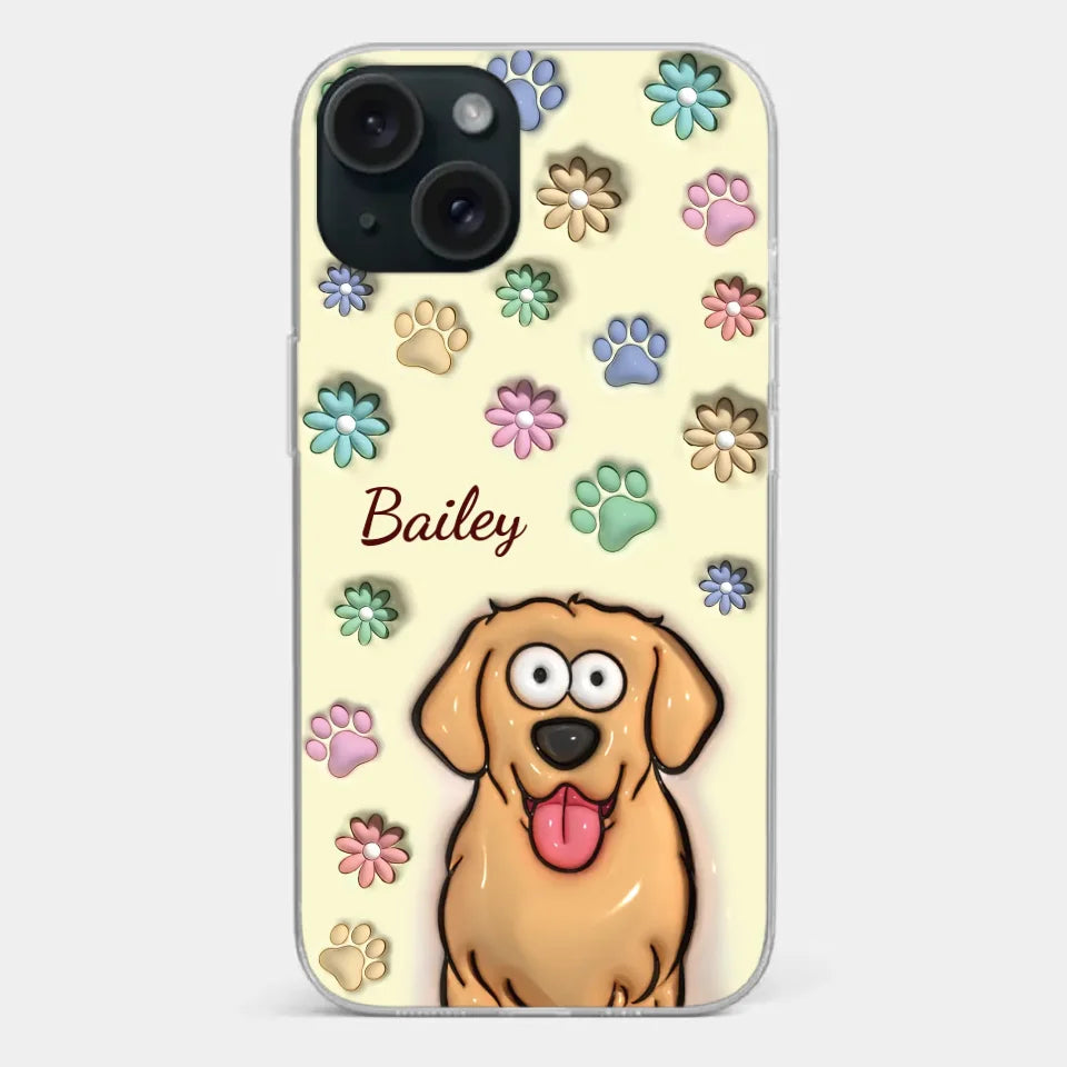 My Pet’s Happiness Is My Daily Mission - Dog & Cat Personalized Custom 3D Inflated Effect Printed Clear Phone Case - Gift For Pet Owners, Pet Lovers