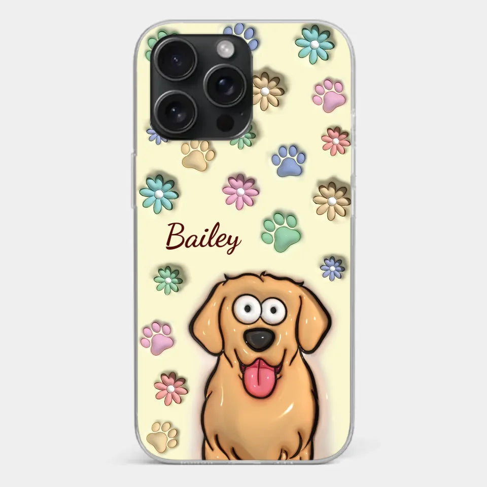 My Pet’s Happiness Is My Daily Mission - Dog & Cat Personalized Custom 3D Inflated Effect Printed Clear Phone Case - Gift For Pet Owners, Pet Lovers