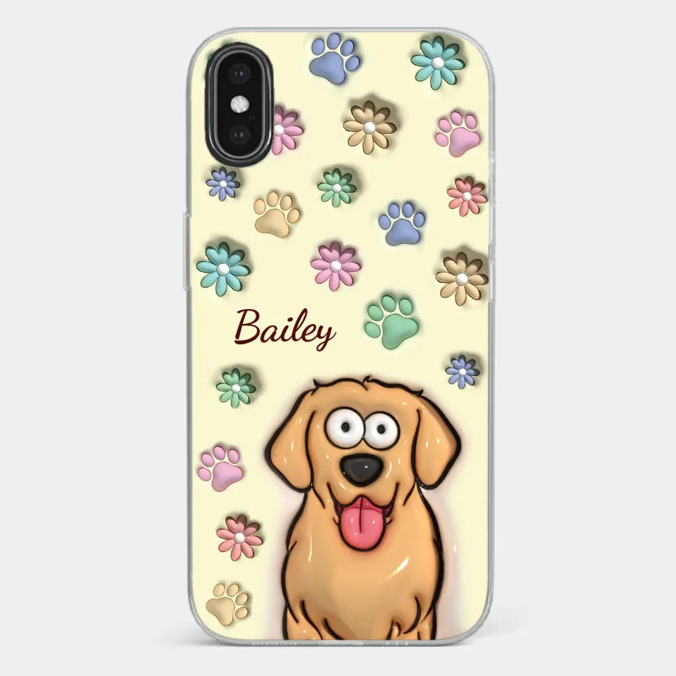 My Pet’s Happiness Is My Daily Mission - Dog & Cat Personalized Custom 3D Inflated Effect Printed Clear Phone Case - Gift For Pet Owners, Pet Lovers