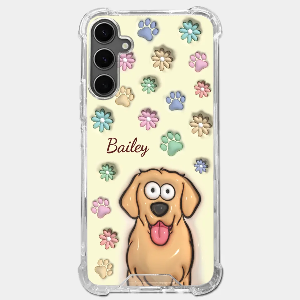My Pet’s Happiness Is My Daily Mission - Dog & Cat Personalized Custom 3D Inflated Effect Printed Clear Phone Case - Gift For Pet Owners, Pet Lovers