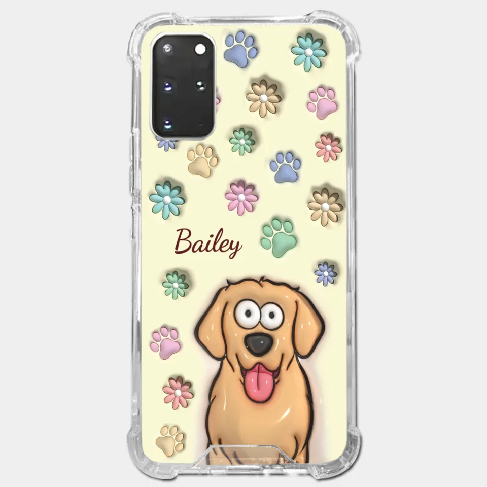 My Pet’s Happiness Is My Daily Mission - Dog & Cat Personalized Custom 3D Inflated Effect Printed Clear Phone Case - Gift For Pet Owners, Pet Lovers
