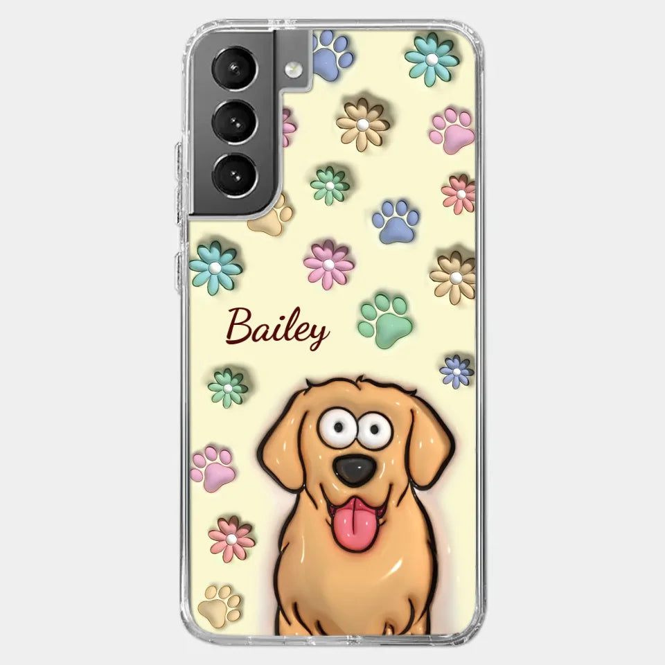 My Pet’s Happiness Is My Daily Mission - Dog & Cat Personalized Custom 3D Inflated Effect Printed Clear Phone Case - Gift For Pet Owners, Pet Lovers