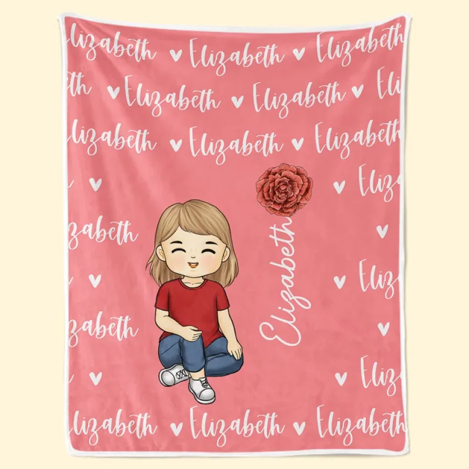 Kids Fill Our Hearts With Joy - Family Personalized Custom Blanket - Christmas Gift For Family Members