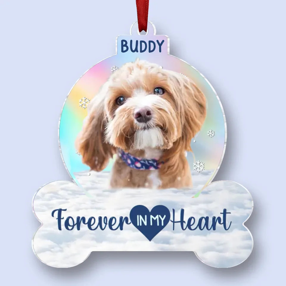 Custom Photo You Were My Favorite Hello - Memorial Personalized Custom Hologram Ornament - Sympathy Gift, Christmas Gift For Pet Owners, Pet Lovers