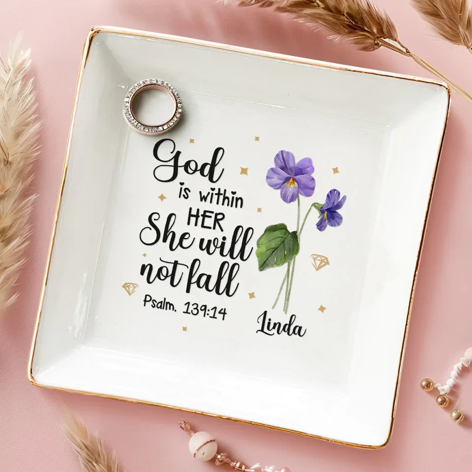 Friendship Is A Flower That Bloom In All Seasons - Bestie Personalized Custom Jewelry Dish - Gift For Best Friends, BFF, Sisters