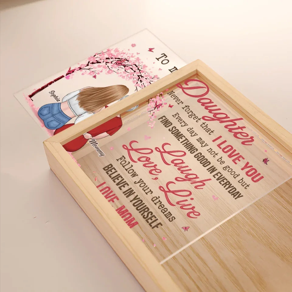 I Wish You Joy And Peace - Family Personalized Custom Frame Light Box - Gift For Mom, Daughter