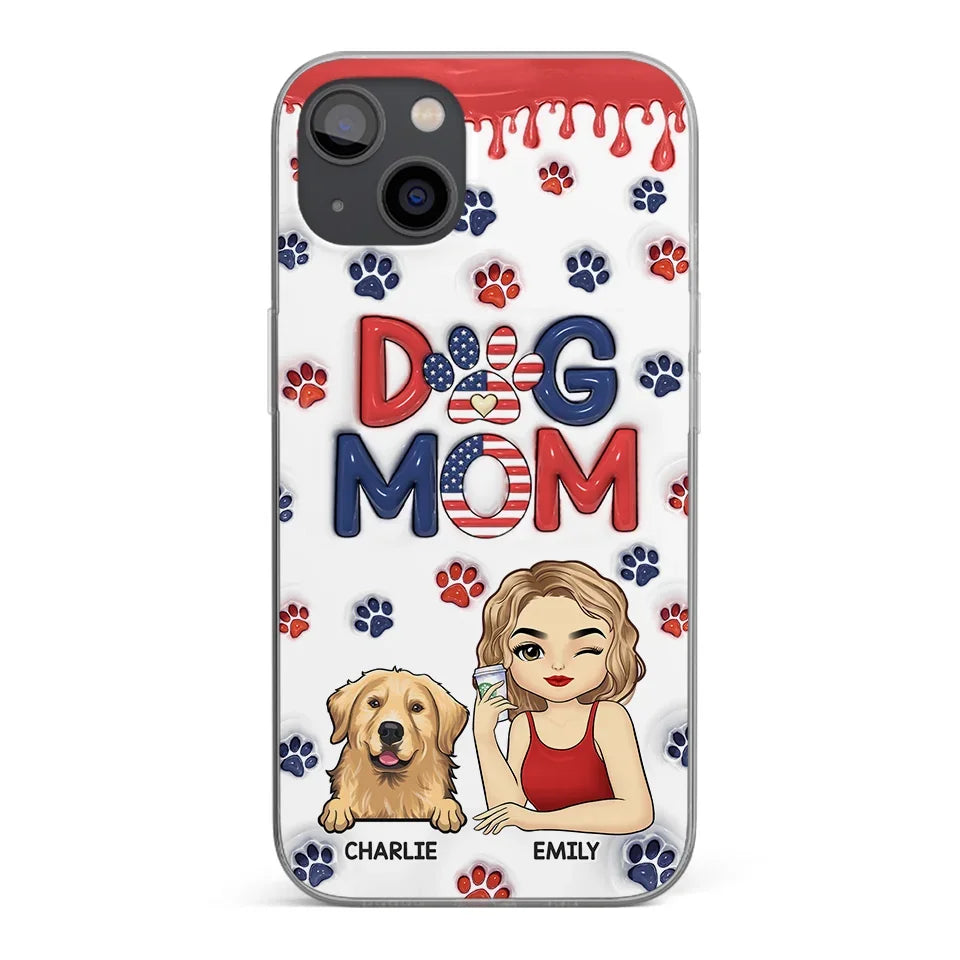 Cuddling With My Furry Happiness - Dog & Cat Personalized Custom 3D Inflated Effect Printed Clear Phone Case - Gift For Pet Owners, Pet Lovers