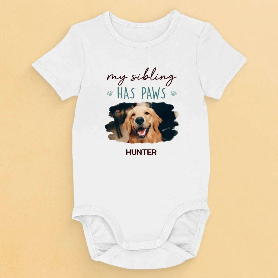 Custom Photo Memories Are Made With Furry Friends And Little Giggles - Dog & Cat Personalized Custom Baby Onesie - Baby Shower Gift, Gift For Pet Owners, Pet Lovers
