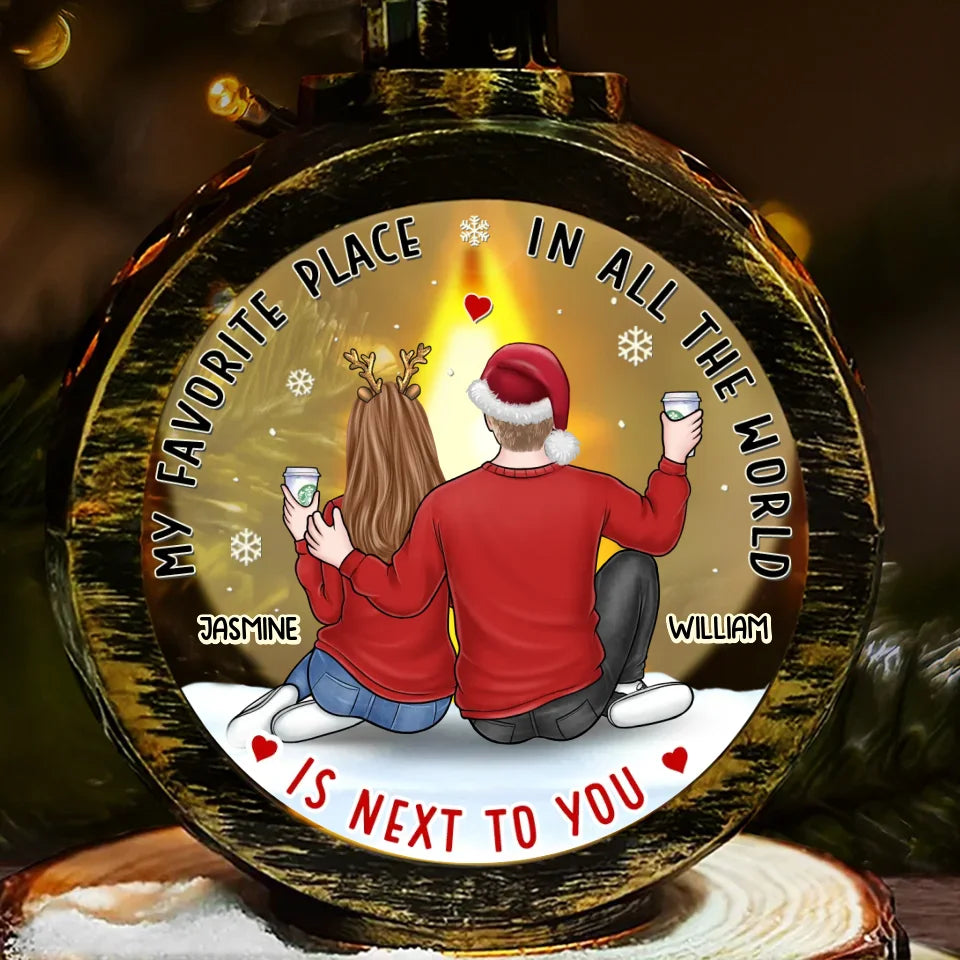 We Are Writing Our Love Story - Couple Personalized Custom Candlelight Lantern Ornament - Christmas Gift For Husband Wife, Anniversary