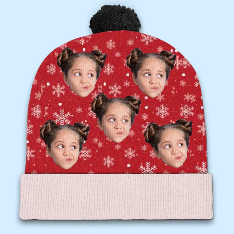 Custom Photo Family Makes Every Holiday Moment Special - Family Personalized Custom Christmas Beanie Hat - Christmas Gift For Family Members