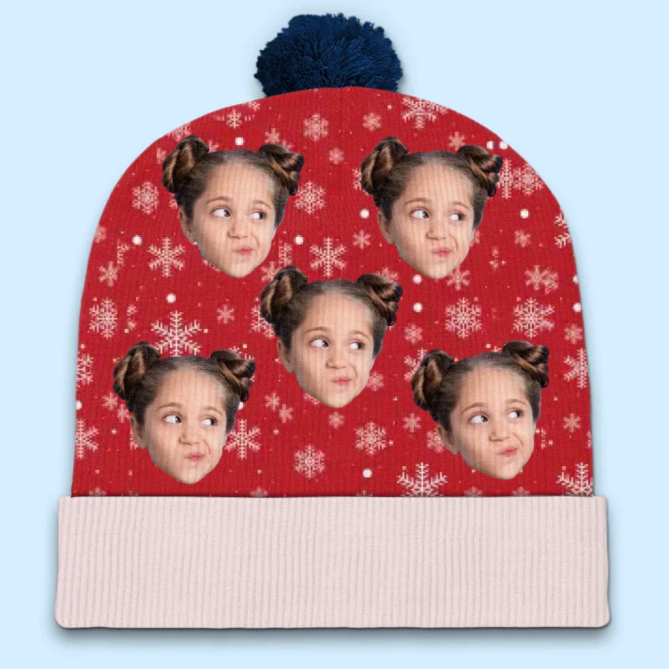 Custom Photo Family Makes Every Holiday Moment Special - Family Personalized Custom Christmas Beanie Hat - Christmas Gift For Family Members