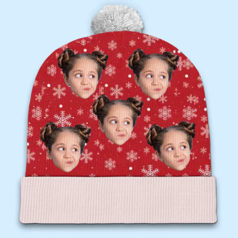 Custom Photo Family Makes Every Holiday Moment Special - Family Personalized Custom Christmas Beanie Hat - Christmas Gift For Family Members