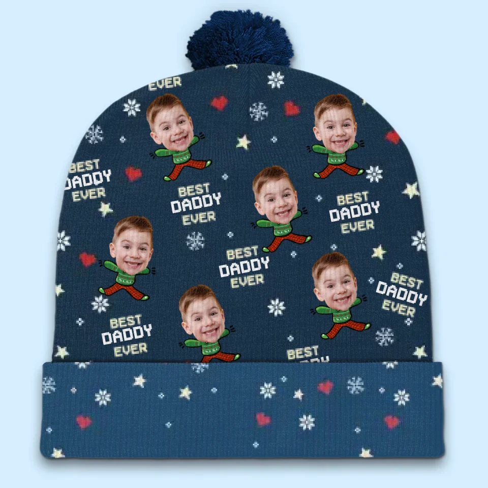 Custom Photo May You Experience A Magical Christmas - Family Personalized Custom Christmas Beanie Hat - Christmas Gift For Family Members