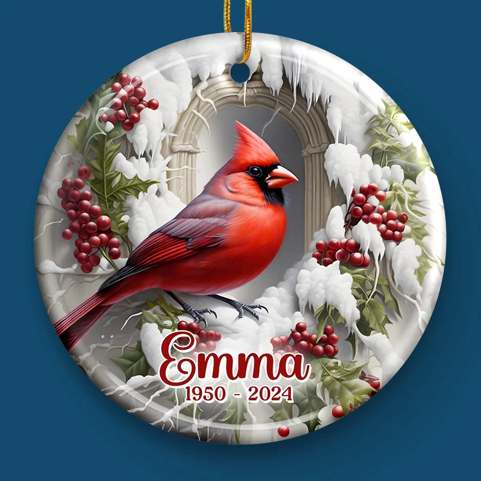 We Pray The Love For The Lost Is Forever - Memorial Personalized Custom Ornament - Ceramic Round Shaped - Sympathy Gift, Christmas Gift For Family Members