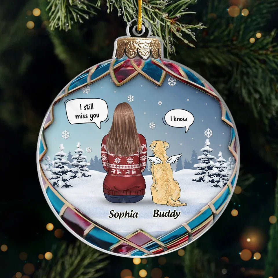 Your Spirit Shines Bright This Christmas - Memorial Personalized Custom Ornament - Acrylic Custom Shaped - Sympathy Gift, Christmas Gift For Pet Owners, Pet Lovers