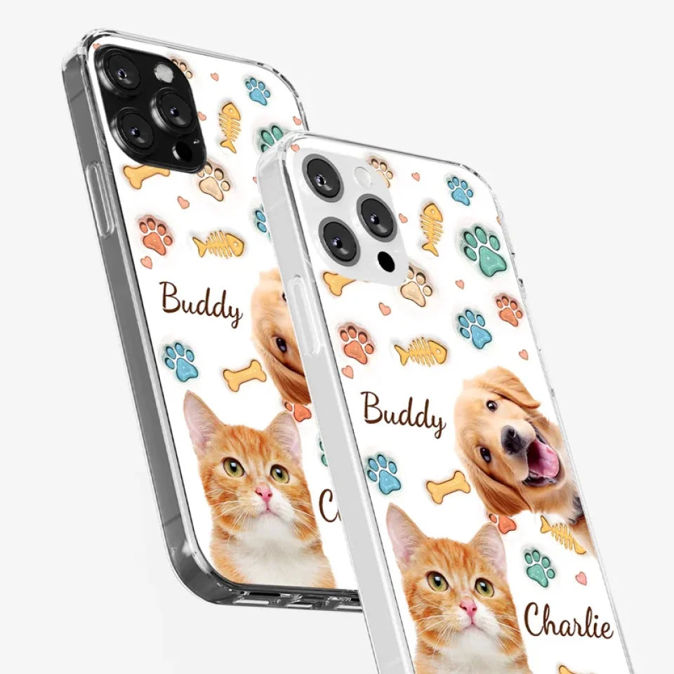 Custom Photo A Pet’s Love Is The Best Kind Of Love - Dog & Cat Personalized Custom 3D Inflated Effect Printed Clear Phone Case - Gift For Pet Owners, Pet Lovers