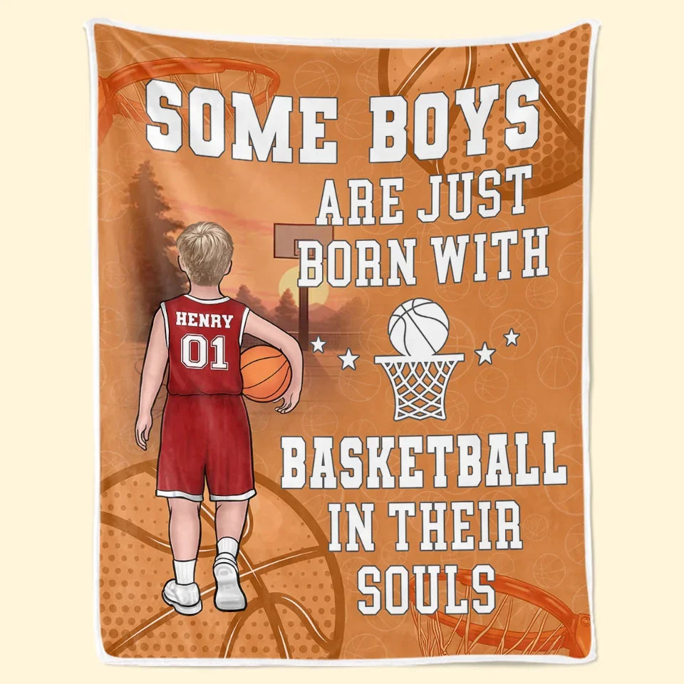 Basketball Is My Heart And Soul - Family Personalized Custom Blanket - Gift For Family Members, Basketball Players, Basketball Lovers