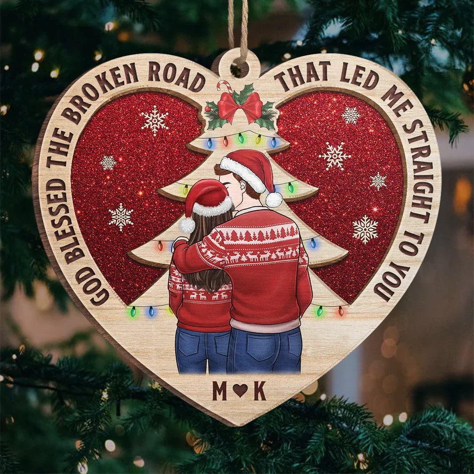 With You, Forever Isn’t Long Enough - Couple Personalized Custom Ornament - Wood Custom Shaped - Christmas Gift For Husband Wife, Anniversary