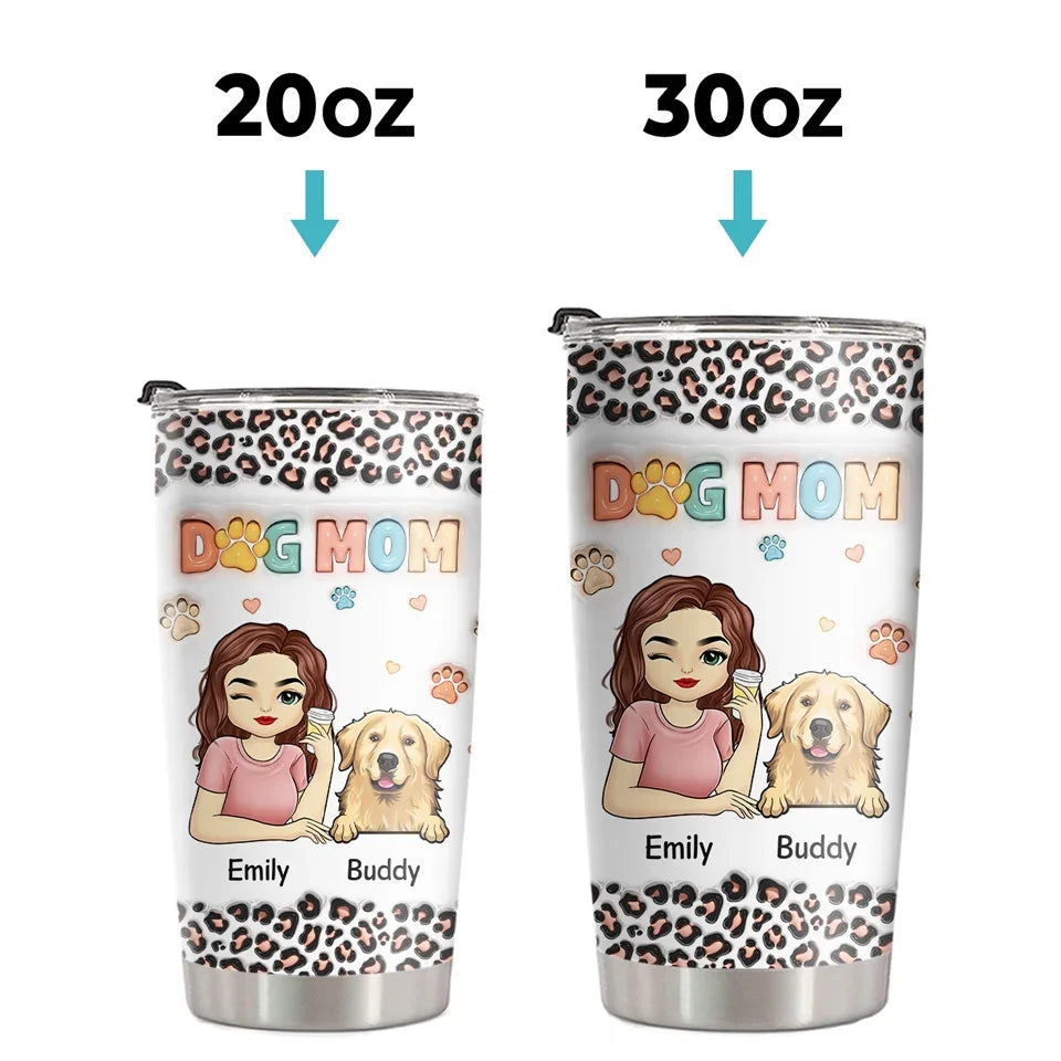 The Best Therapist Has Fur And Four Legs - Dog & Cat Personalized Custom 3D Inflated Effect Printed Tumbler - Christmas Gift For Pet Owners, Pet Lovers