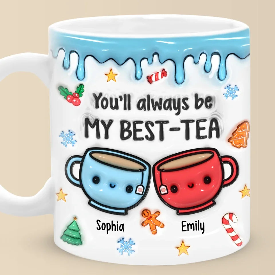 We Make A Tea-rrific Pair - Bestie Personalized Custom 3D Inflated Effect Printed Mug - Christmas Gift For Best Friends, BFF, Sisters