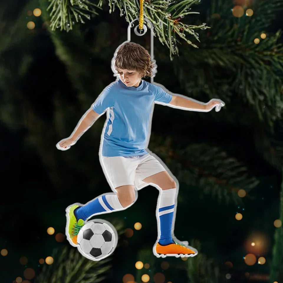 Custom Photo Brighten Your Tree With This Ornament - Personalized Custom Ornament - Acrylic Custom Shaped - Christmas Gift For Sport Lovers, Sport Players