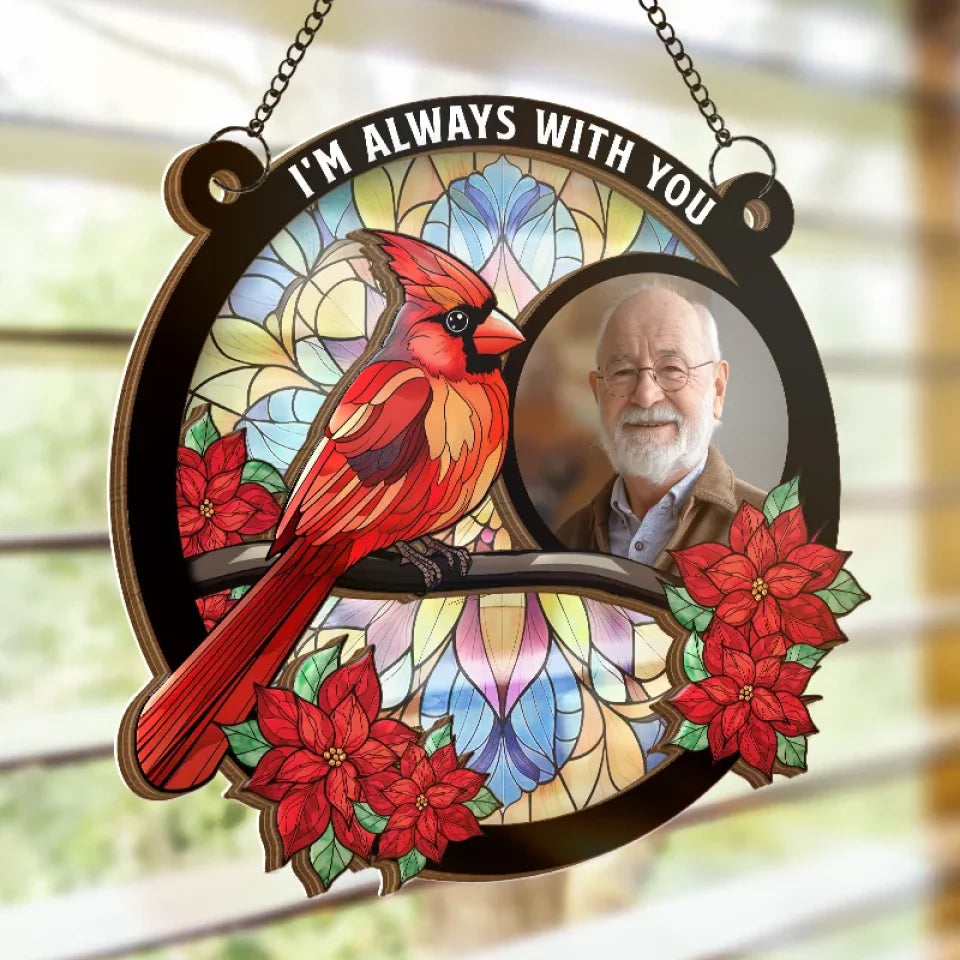 Custom Photo May Your Memory Be A Haven Of Peace - Memorial Personalized Window Hanging Suncatcher Ornament - Sympathy Gift For Family Members